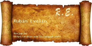 Rubin Evelin névjegykártya